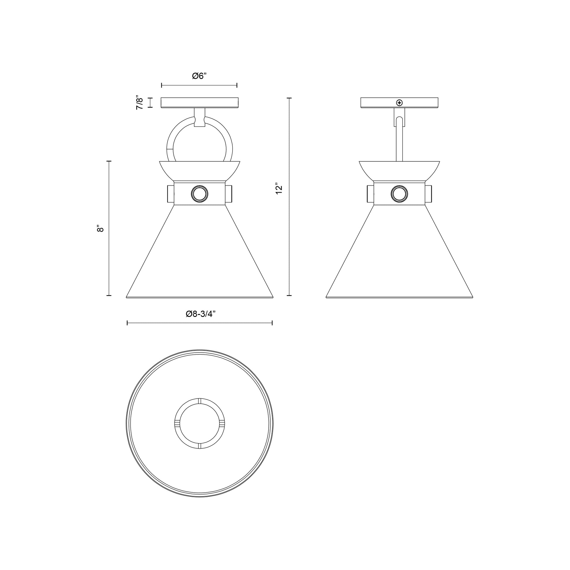 Emerson 9-in Flush Mount