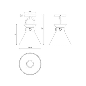 Emerson 9-in Flush Mount