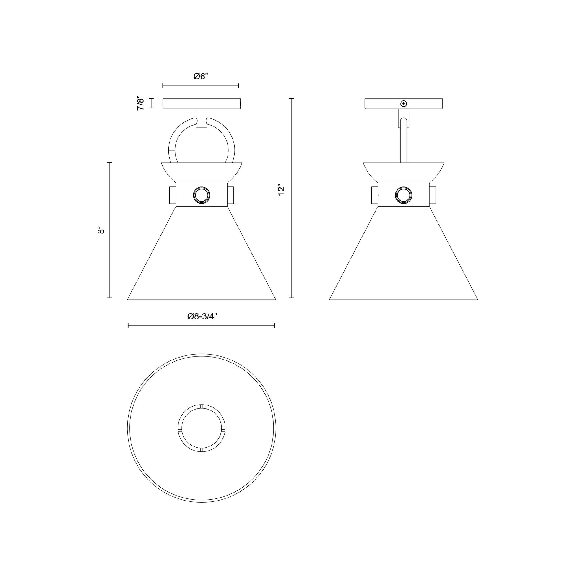 Emerson 9-in Flush Mount