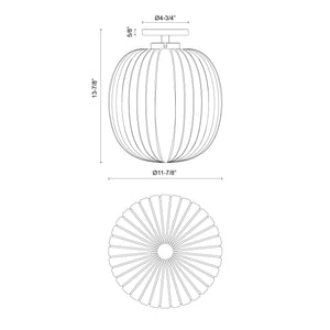Cherise Semi-Flush Mount