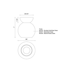 Arcadia Semi-Flush Mount