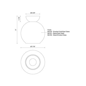 Arcadia Semi-Flush Mount