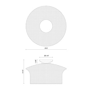 Kai 16-in Semi-Flush Mount