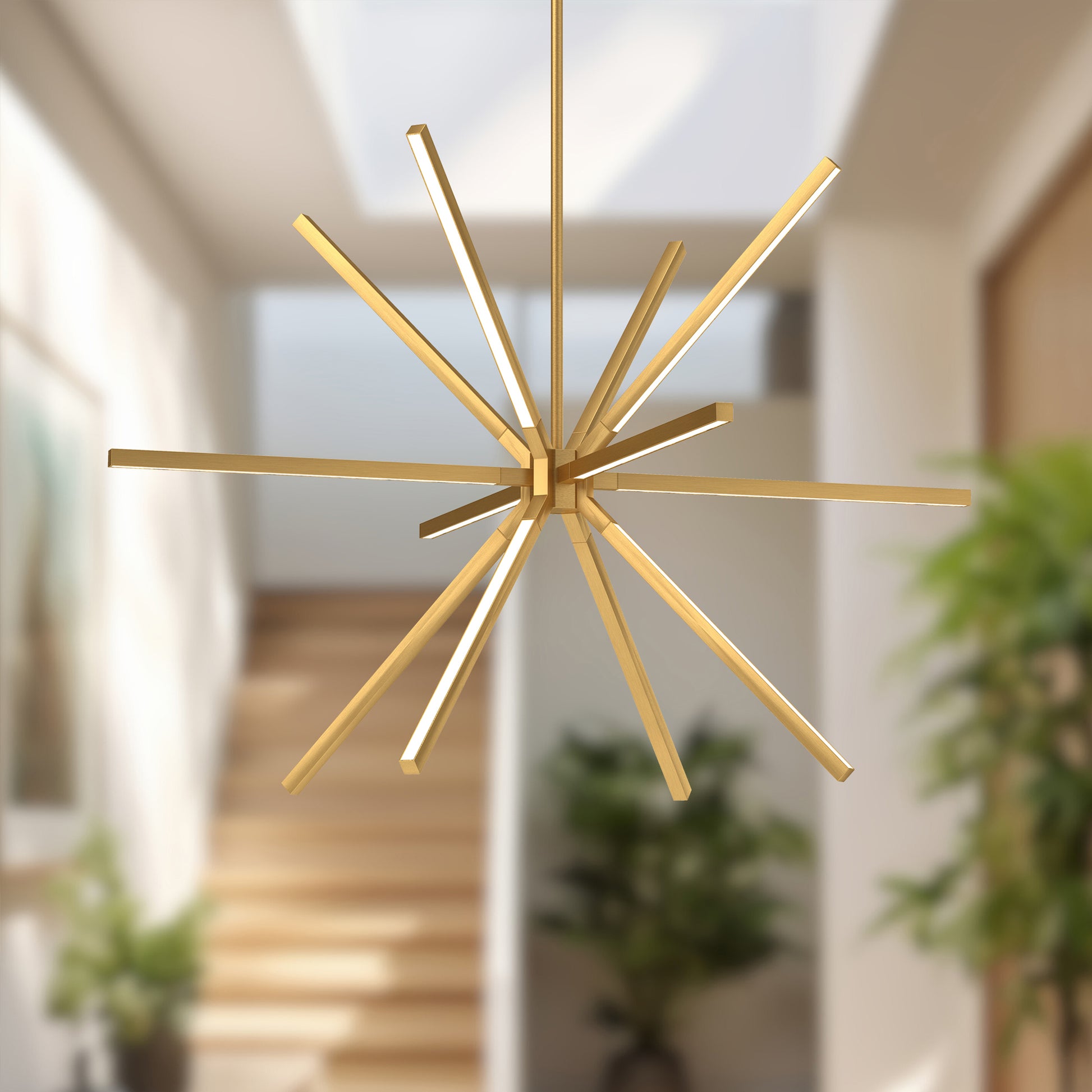 Sirius Minor 32-in Brushed Gold LED Chandeliers