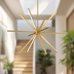 Sirius Minor 32-in Brushed Gold LED Chandeliers