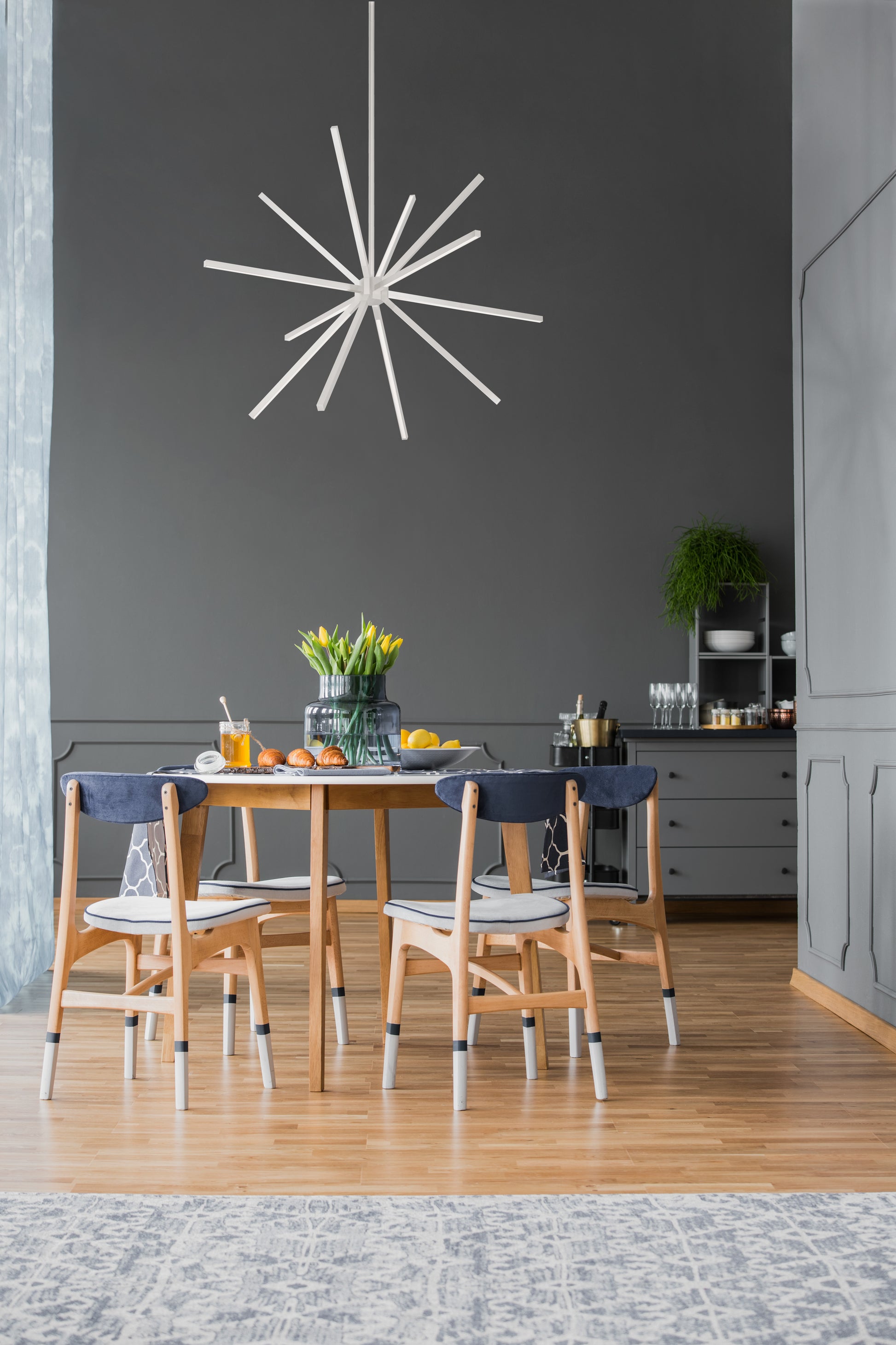 Sirius Minor 32-in Brushed Gold LED Chandeliers