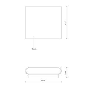 Slate 6-in Brushed Gold LED Wall Sconce