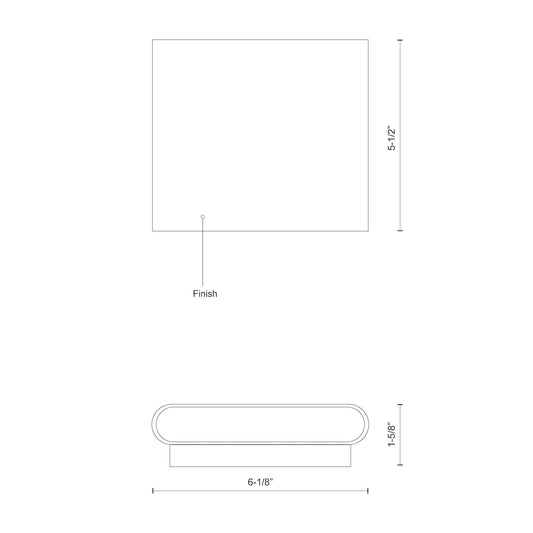 Slate 6-in Brushed Gold LED Wall Sconce