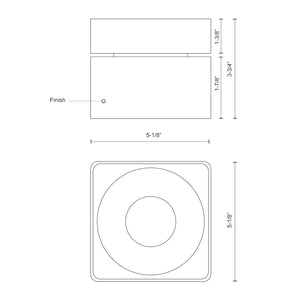 Solo White LED Flush Mount