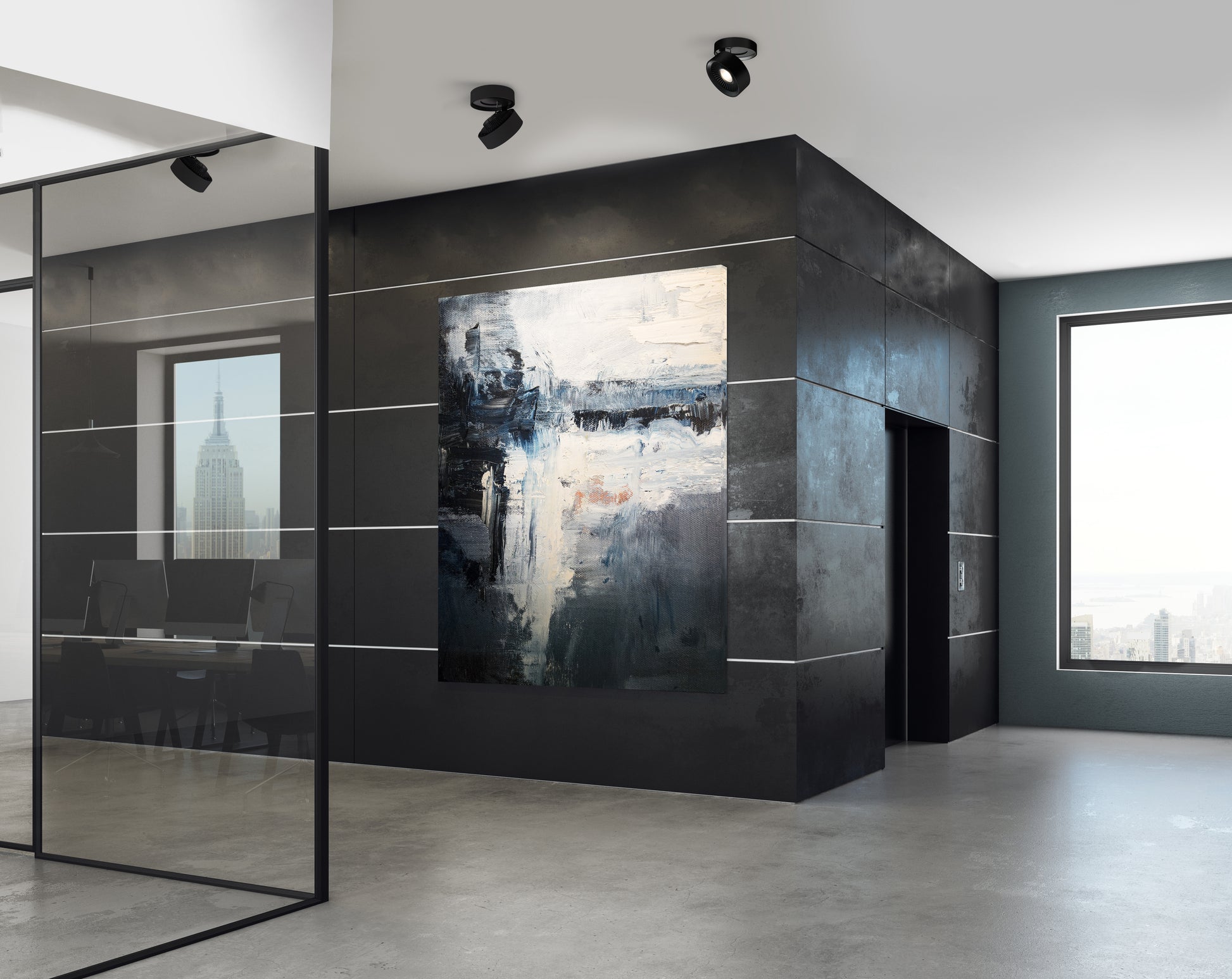 Solo 5-in Black LED Flush Mount