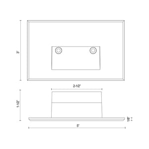 Sonic 3-in Bronze LED Exterior Wall/Step Lights