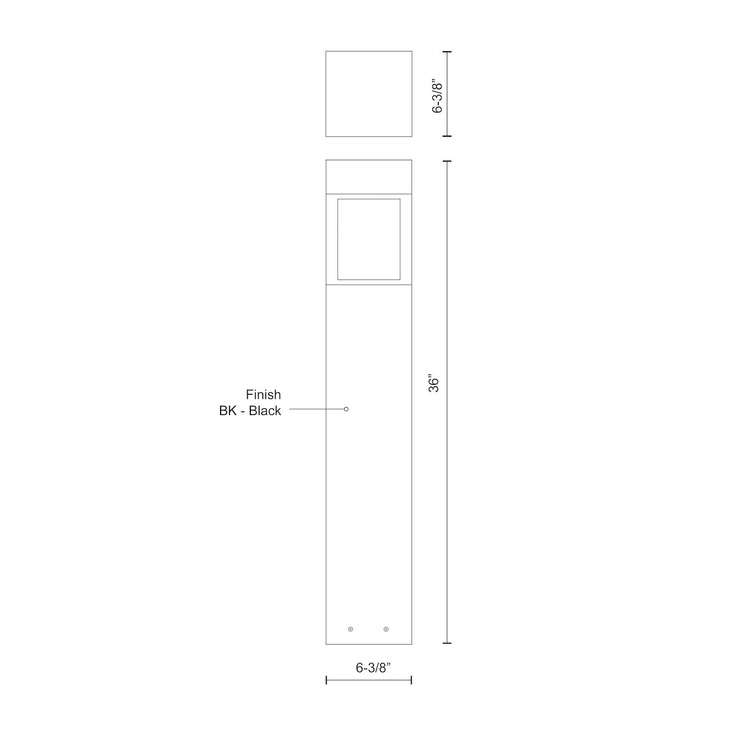Sonoma 36-in Black LED Exterior Bollard