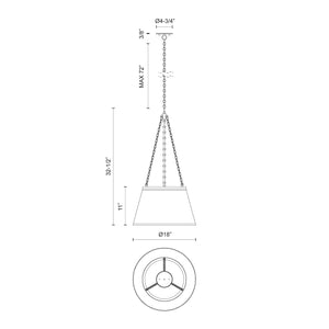 Speakeasy 18-in Pendant