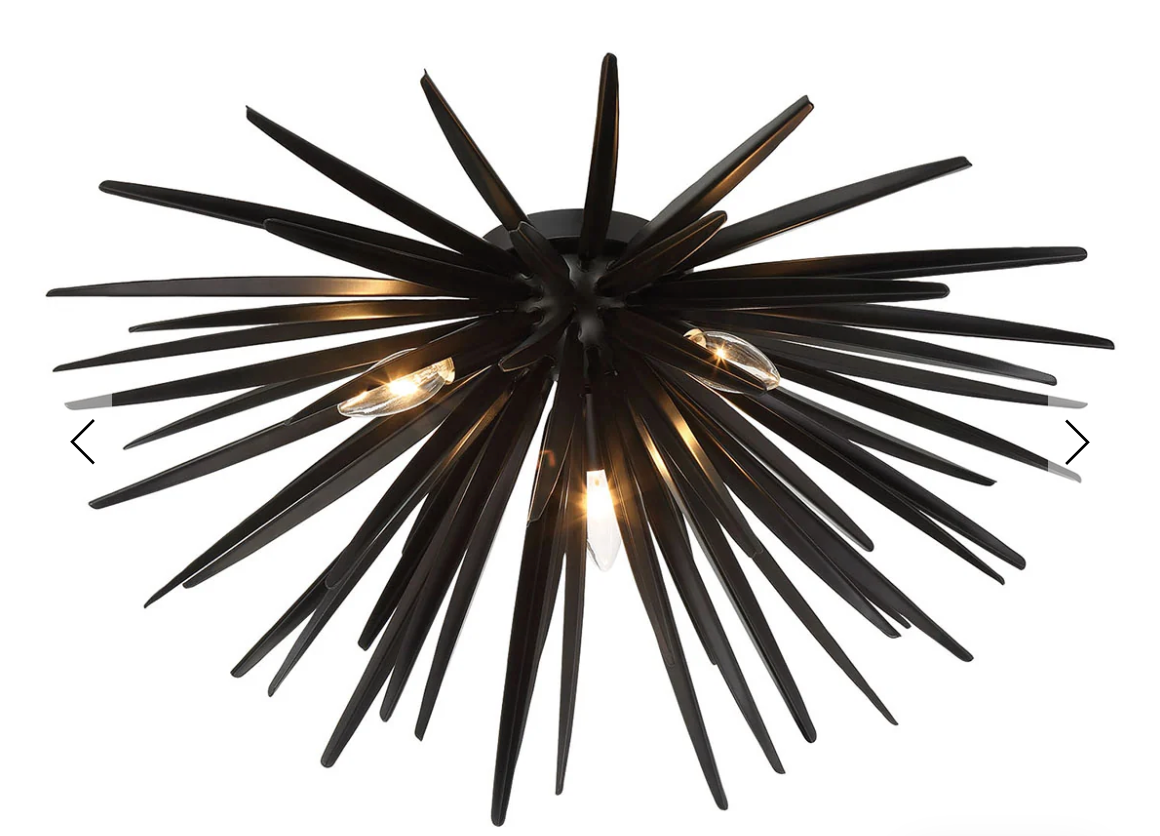 TRAPANI 12058-06, 3 LIGHT CEILING MOUNT FLOOR MODEL ONLY