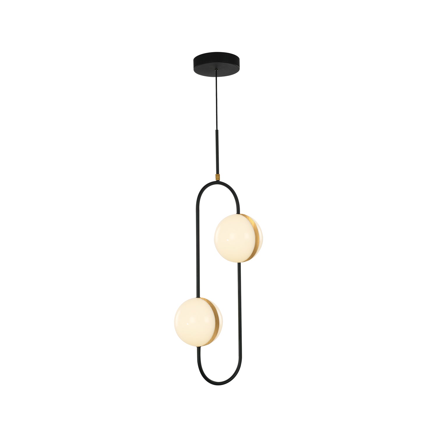 Tagliato 2 Head Matte Black/Brushed Gold LED Pendant