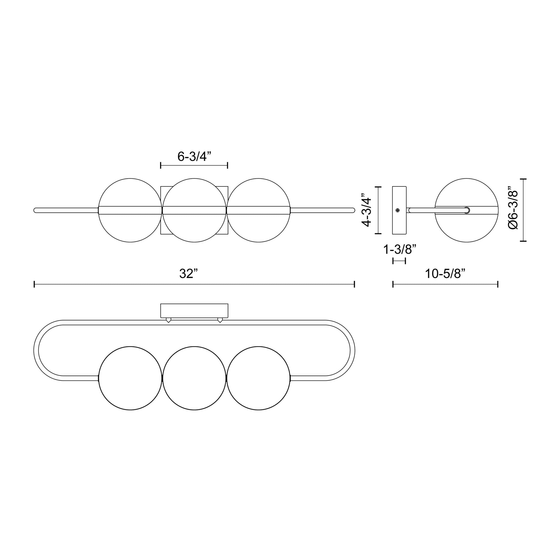 Tagliato 32-in Matte Black/Brushed Gold LED Wall/Vanity