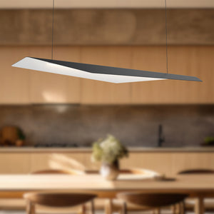 Taro 48-in Black/White LED Linear Pendant