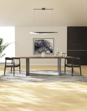 Taro 48-in Black/White LED Linear Pendant