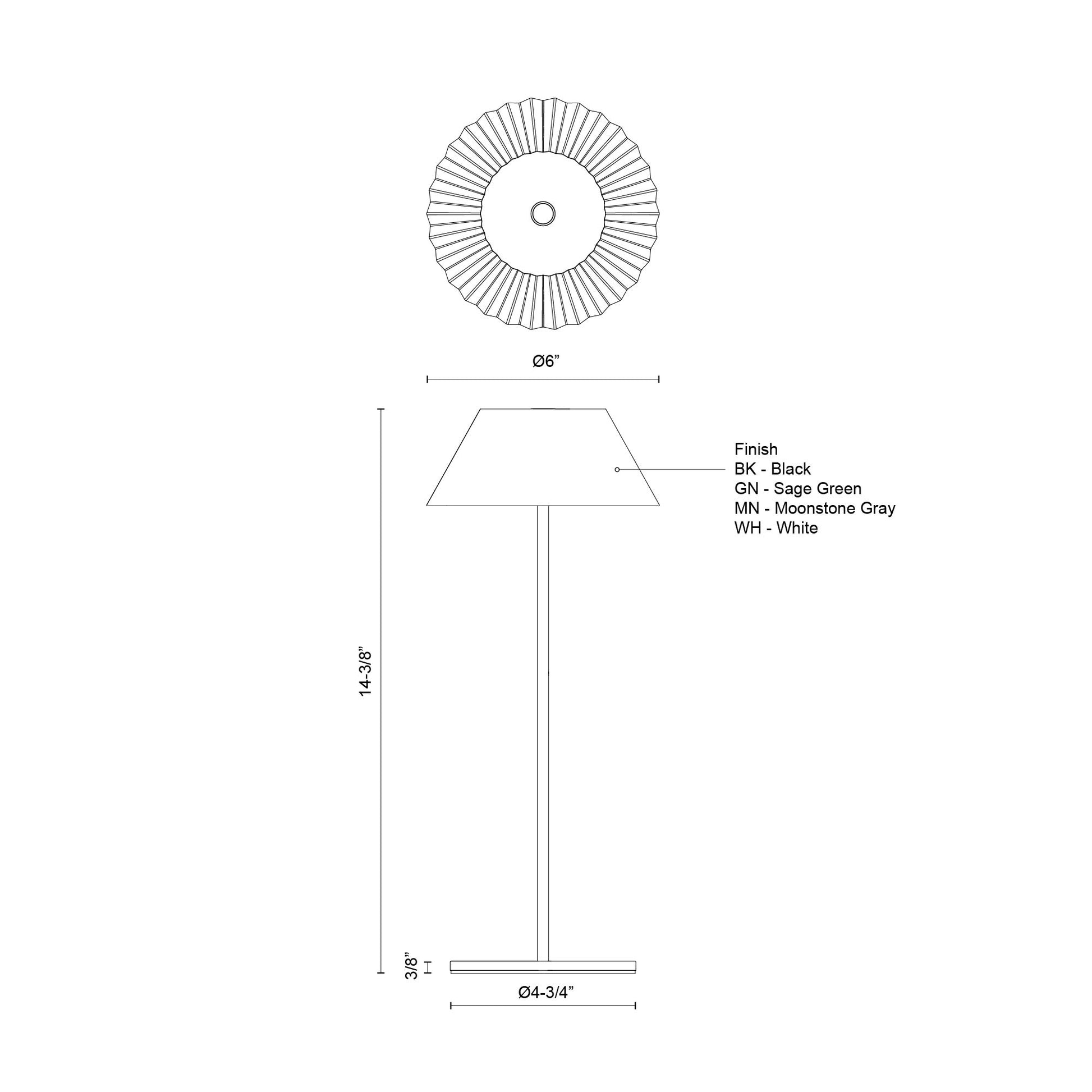 Zola 6-in Table Lamp
