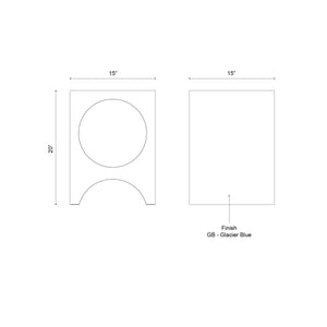 Lunar 15-in Glacier Blue LED Table Lamp