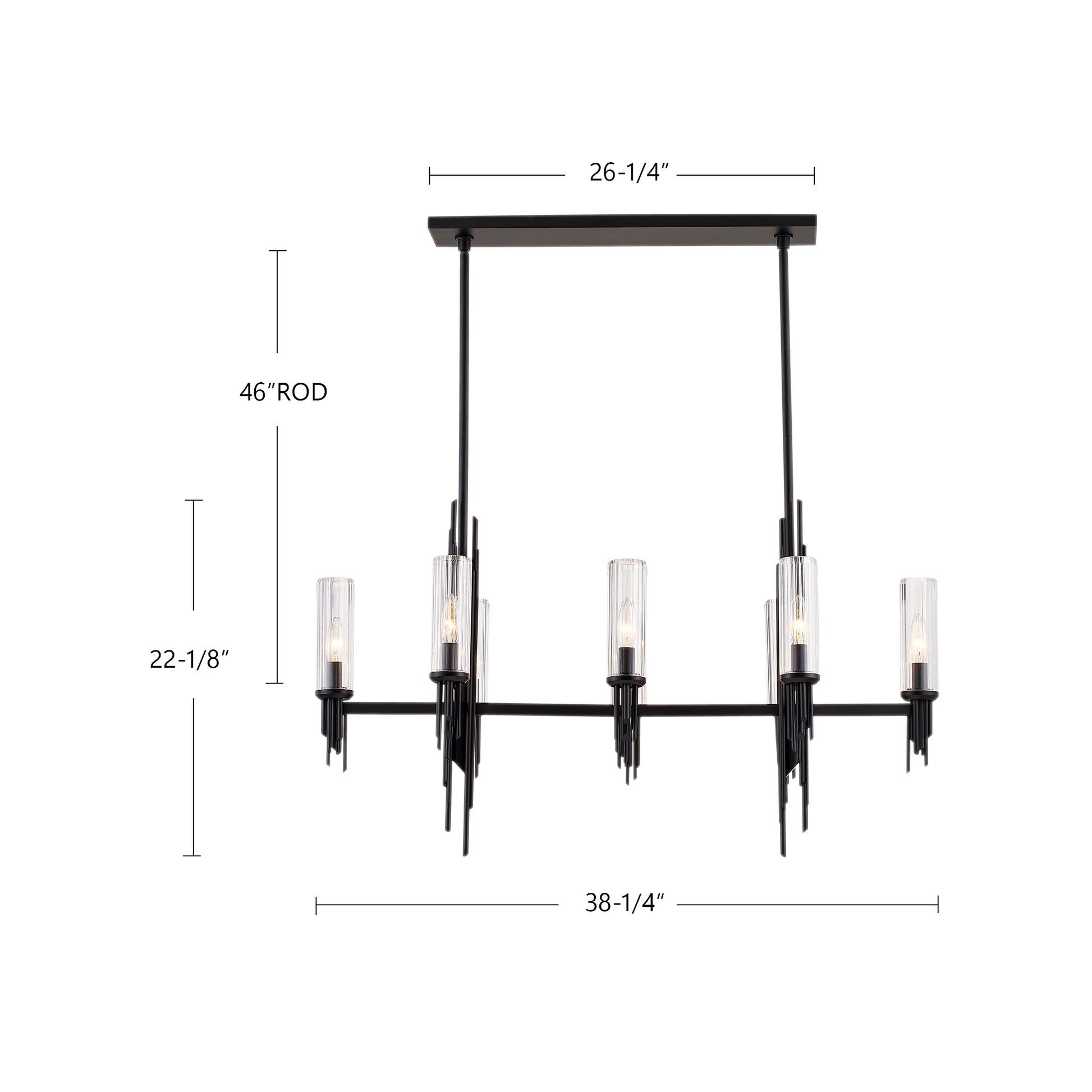 Torres 38-in Linear Pendant