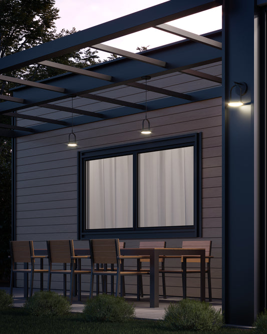 Trek 5-in Black LED Exterior Wall Sconce