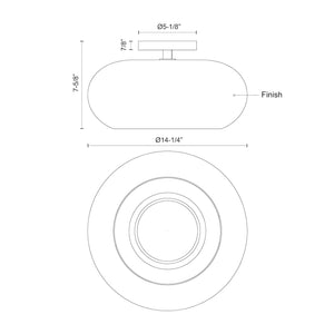 Trinity 14-in Flush Mount