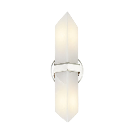 Valencia 15-in Vintage Brass/Alabaster 2 Lights Wall/Vanity