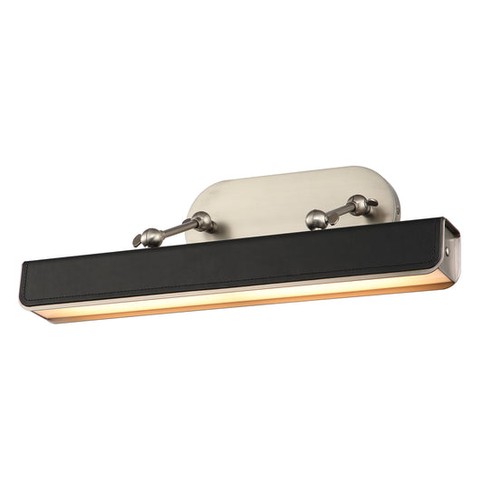 Valise Picture 20-in Vintage Brass/Tuxedo Leather LED Wall/Picture Light