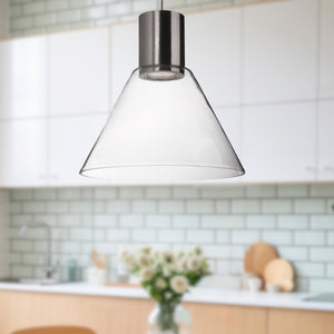 Vanier 11-in Brushed Nickel LED Pendant