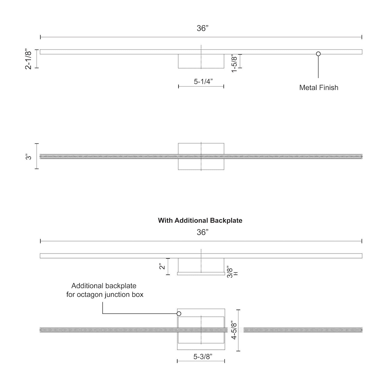 Vega Minor 36-in Brushed Gold LED Wall Sconce