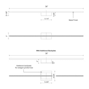 Vega Minor 36-in Brushed Gold LED Wall Sconce