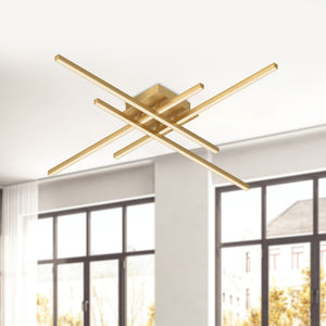 Vega Minor 32-in Brushed Gold LED Flush Mount