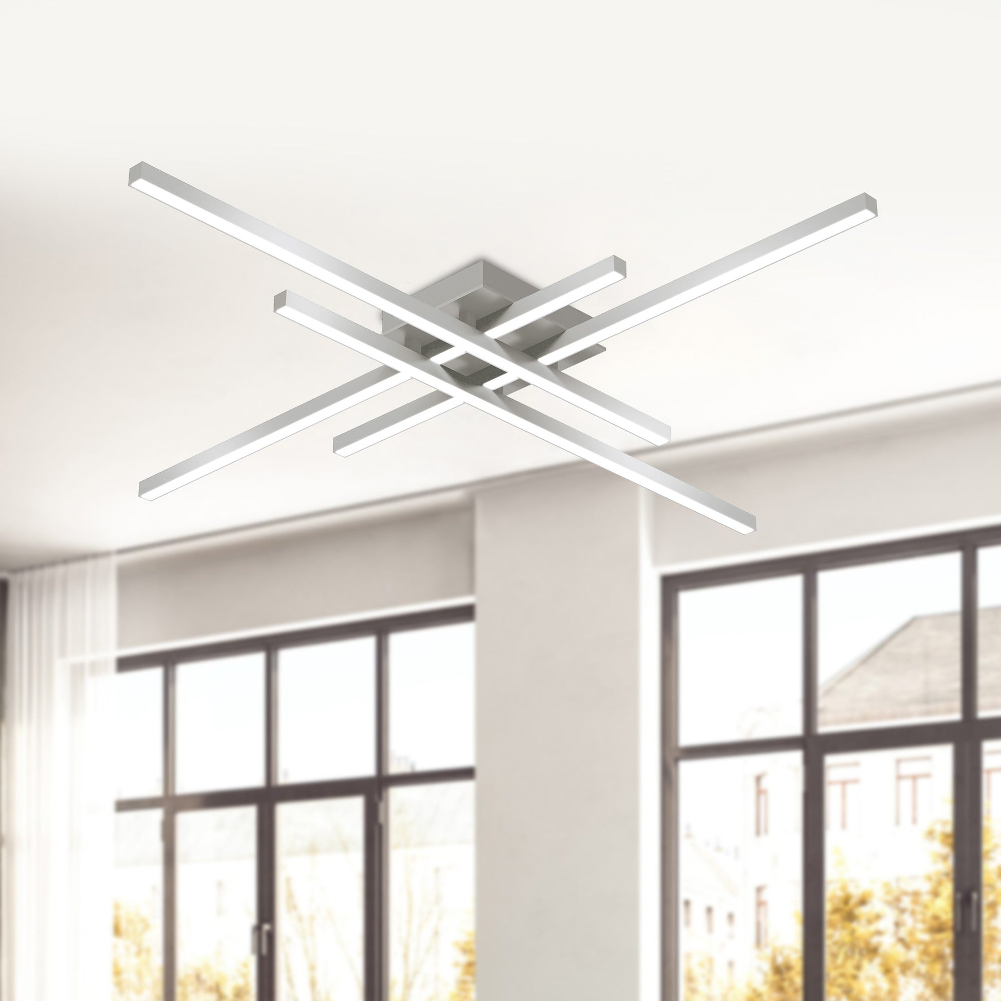 Vega Minor 32-in Brushed Gold LED Flush Mount