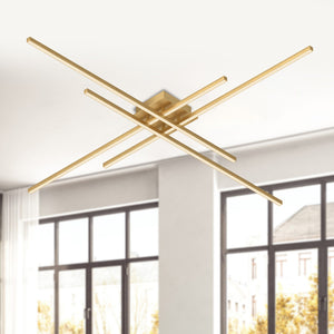 Vega Minor 47-in Brushed Gold LED Flush Mount