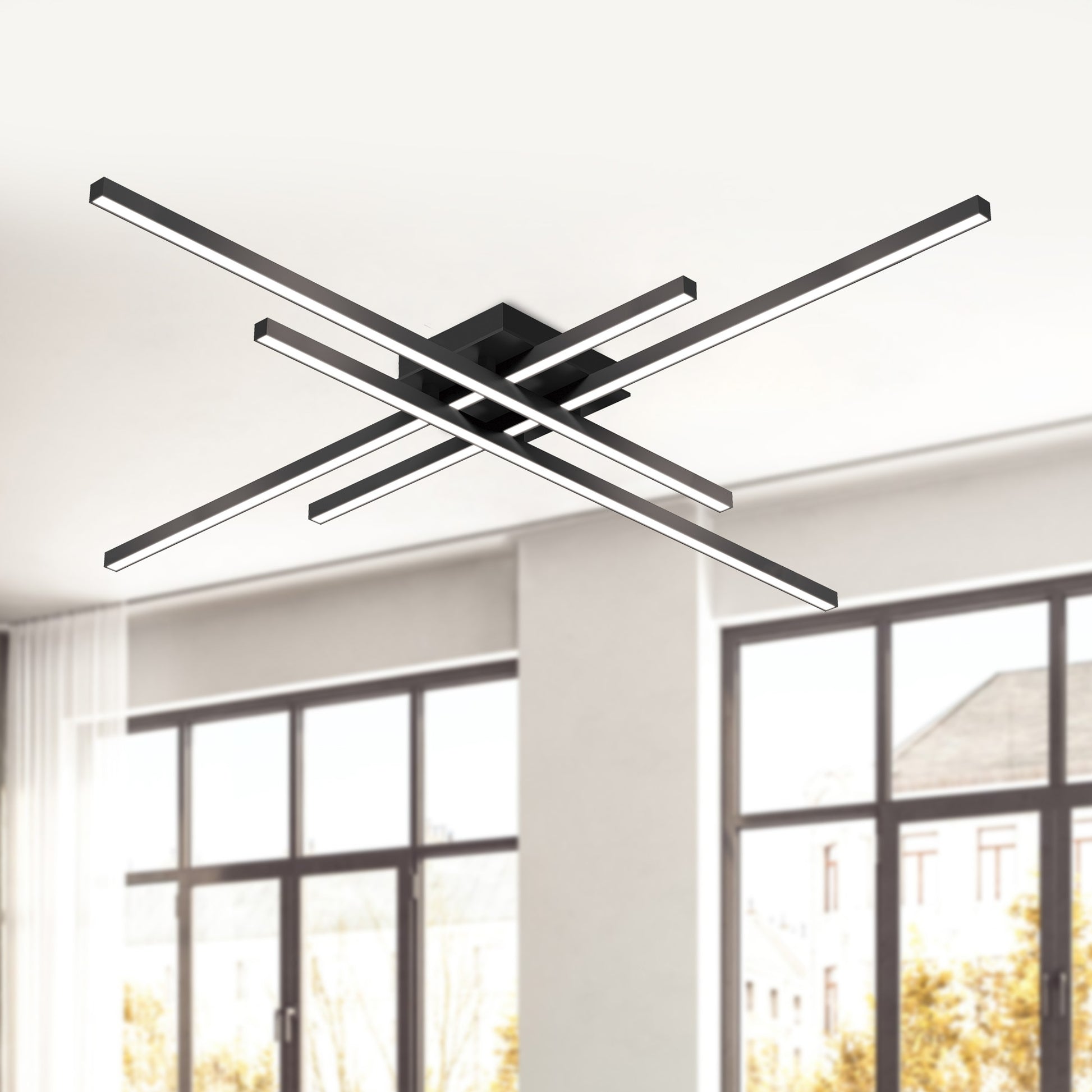 Vega Minor 47-in Brushed Gold LED Flush Mount