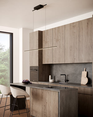 Vega Minor 60-in Black LED Linear Pendant