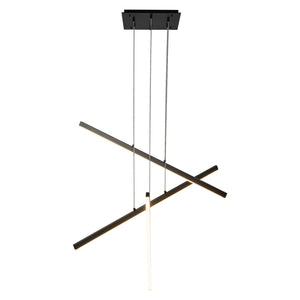 Vega 3 Head Brushed Gold LED Multi Pendant