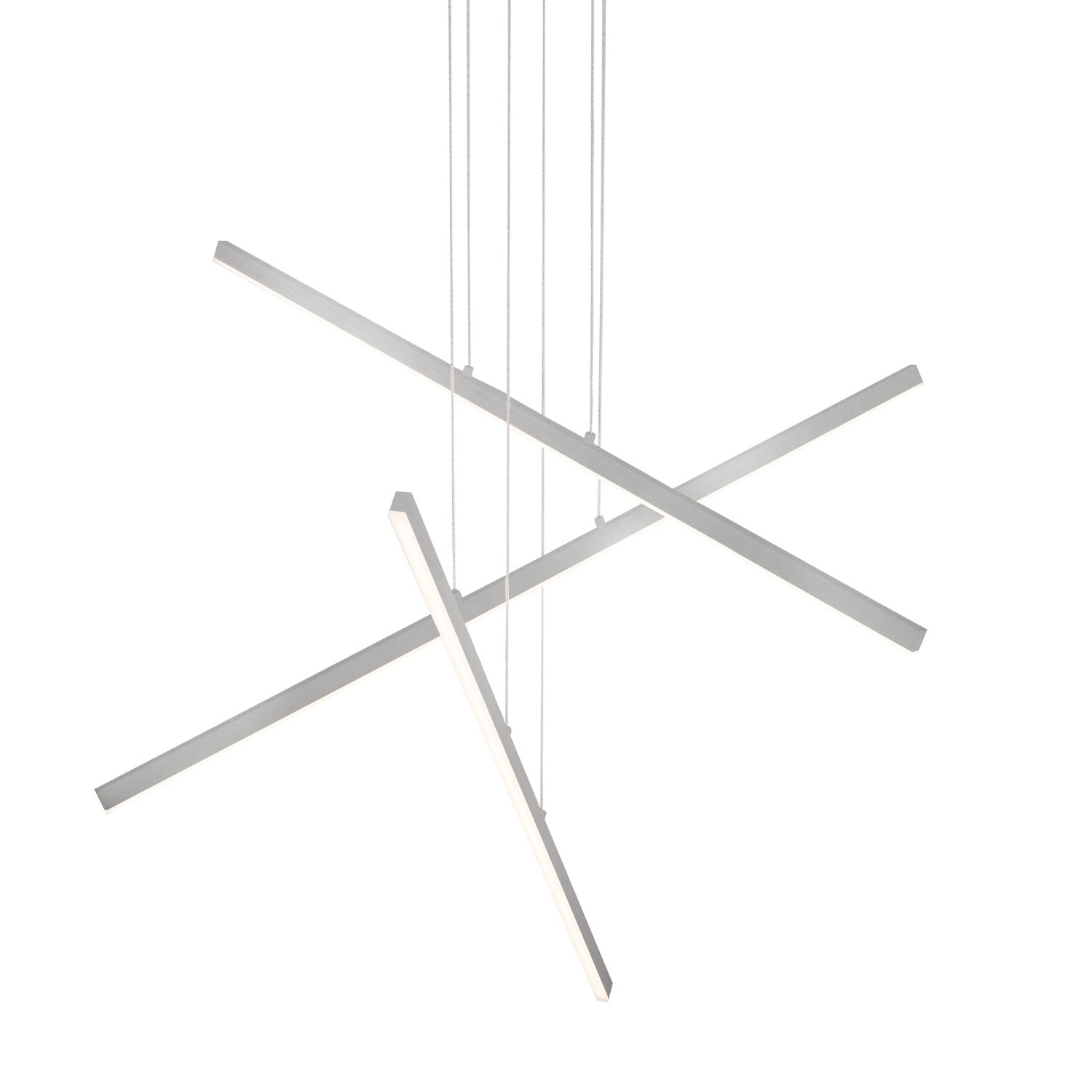 Vega 3 Head Brushed Gold LED Multi Pendant