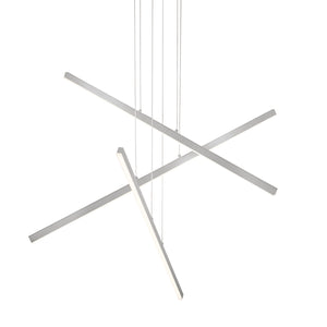 Vega 3 Head Brushed Gold LED Multi Pendant