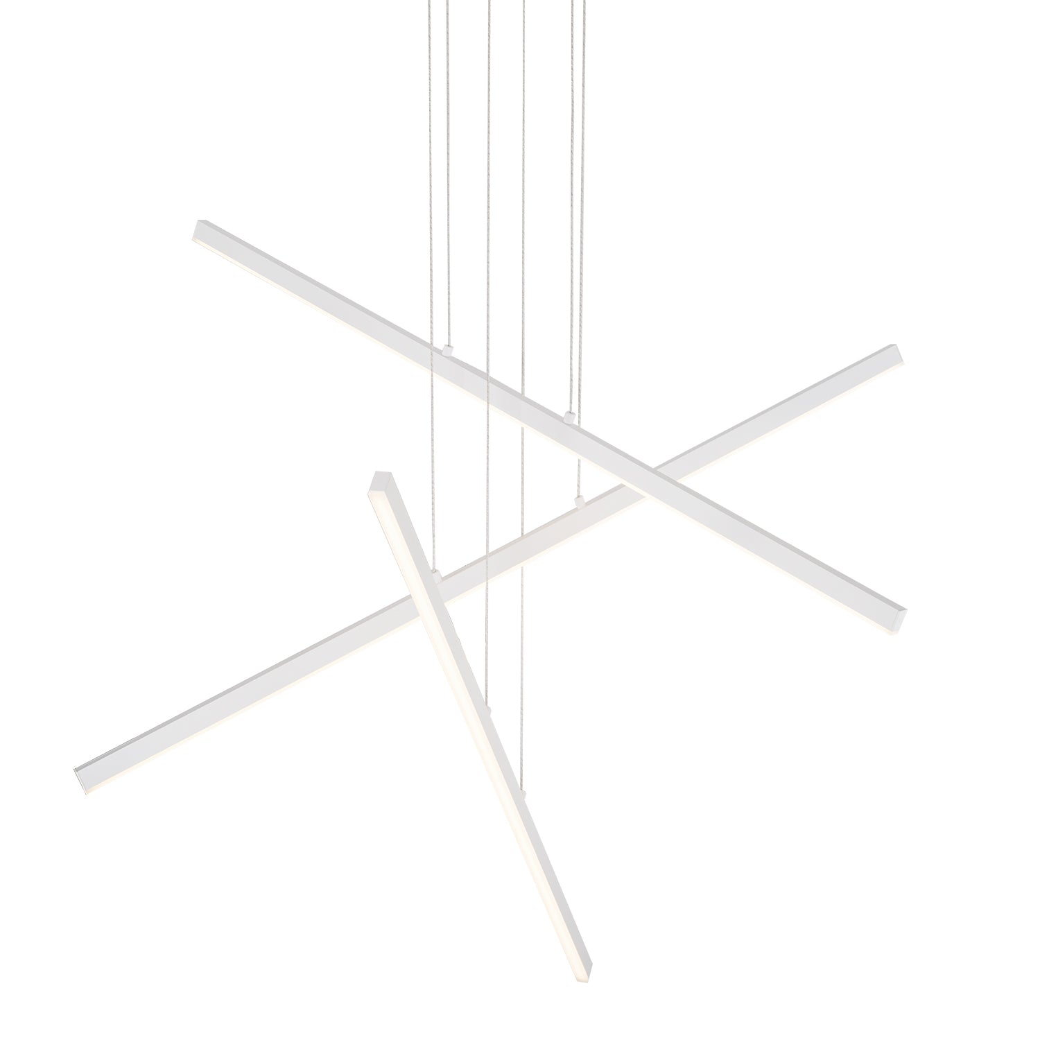 Vega 3 Head Brushed Gold LED Multi Pendant