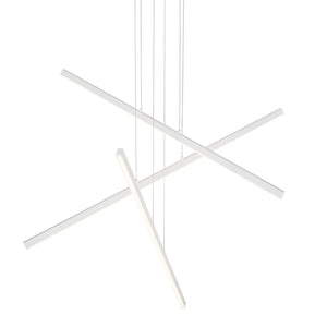 Vega 3 Head Brushed Gold LED Multi Pendant