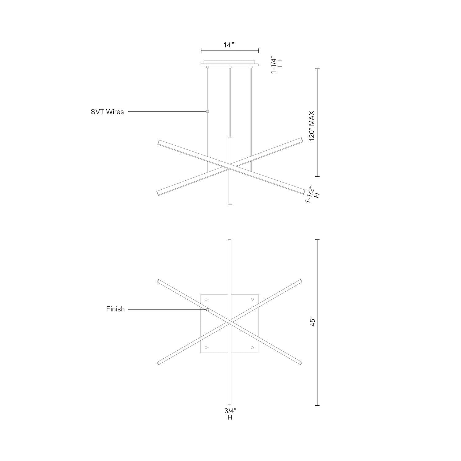 Vega 3 Head Brushed Gold LED Multi Pendant