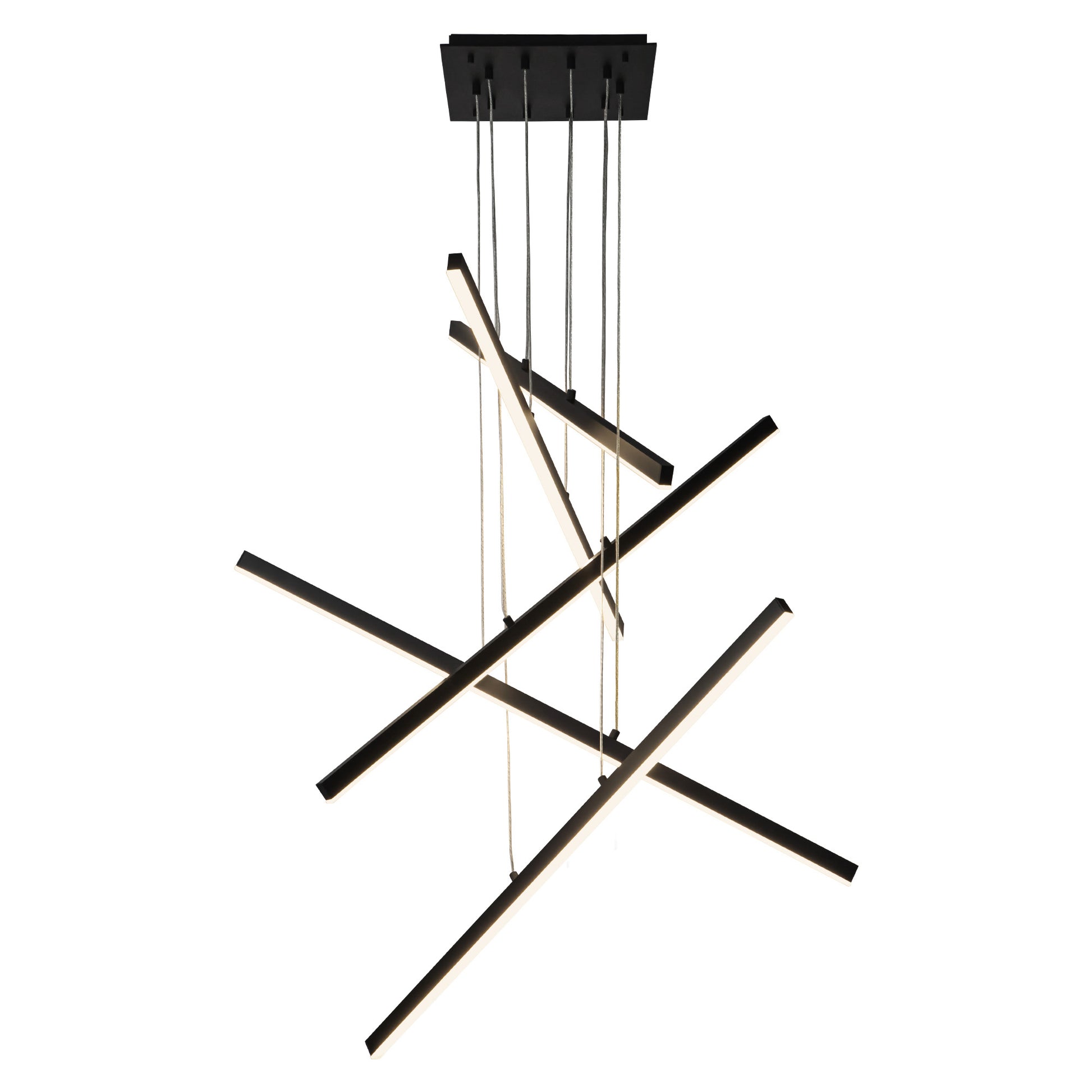 Vega 5 Head Brushed Gold LED Multi Pendant