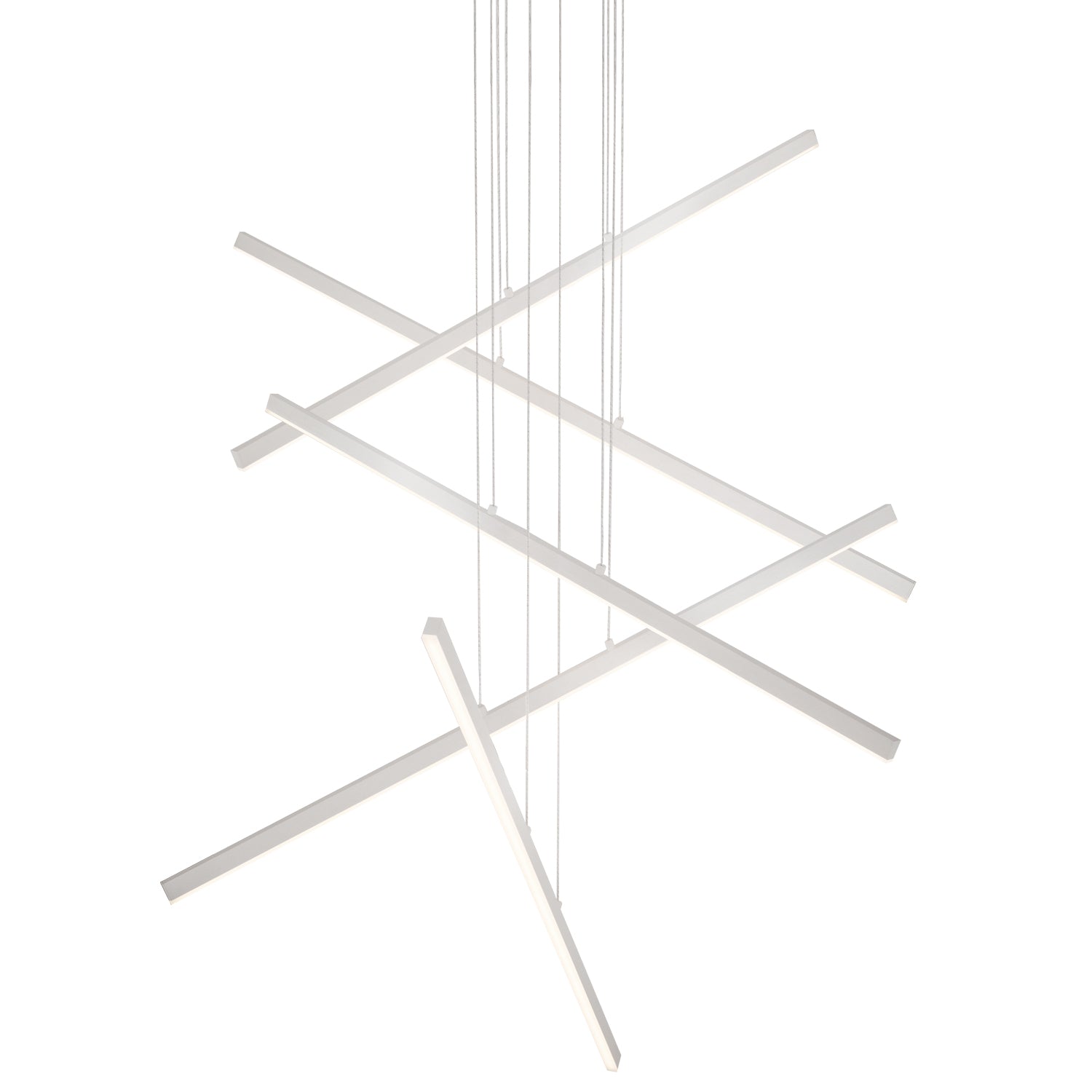 Vega 5 Head Brushed Gold LED Multi Pendant