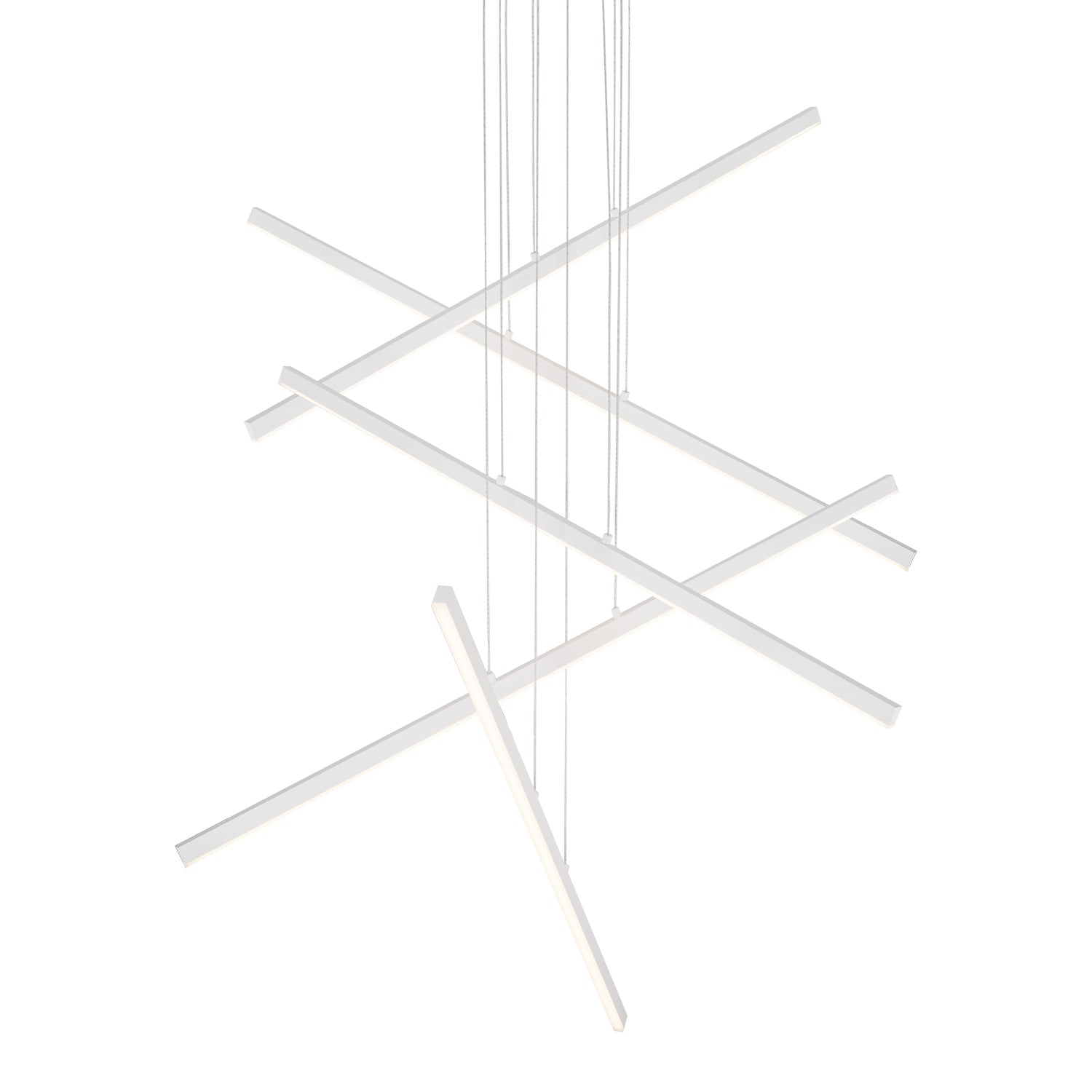 Vega 5 Head Brushed Gold LED Multi Pendant