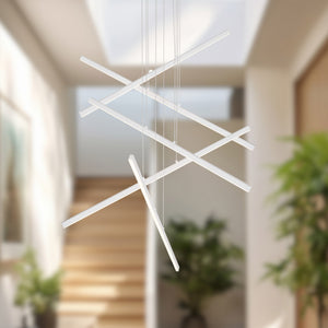 Vega 5 Head Brushed Gold LED Multi Pendant