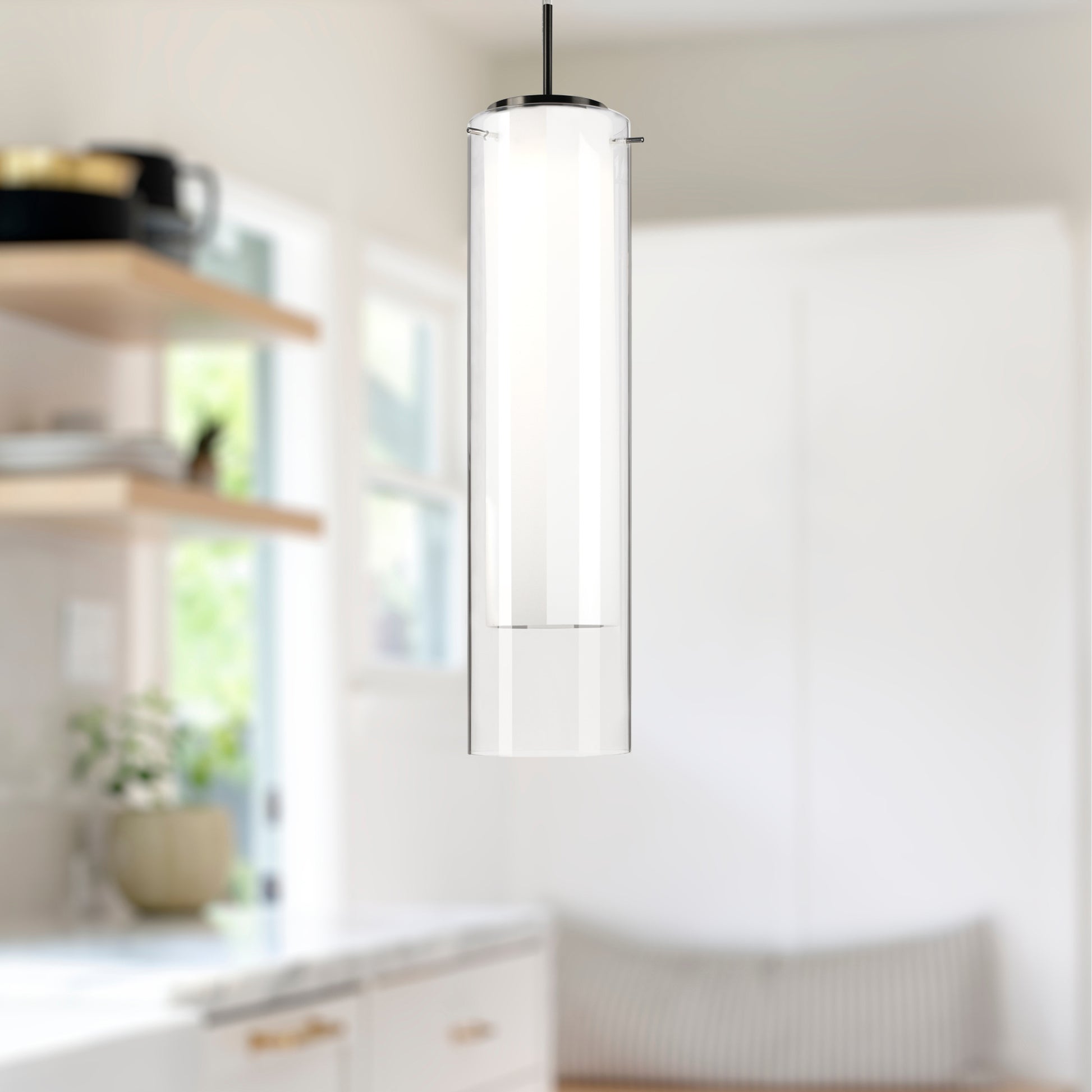 Verona 23-in Brushed Nickel LED Pendant