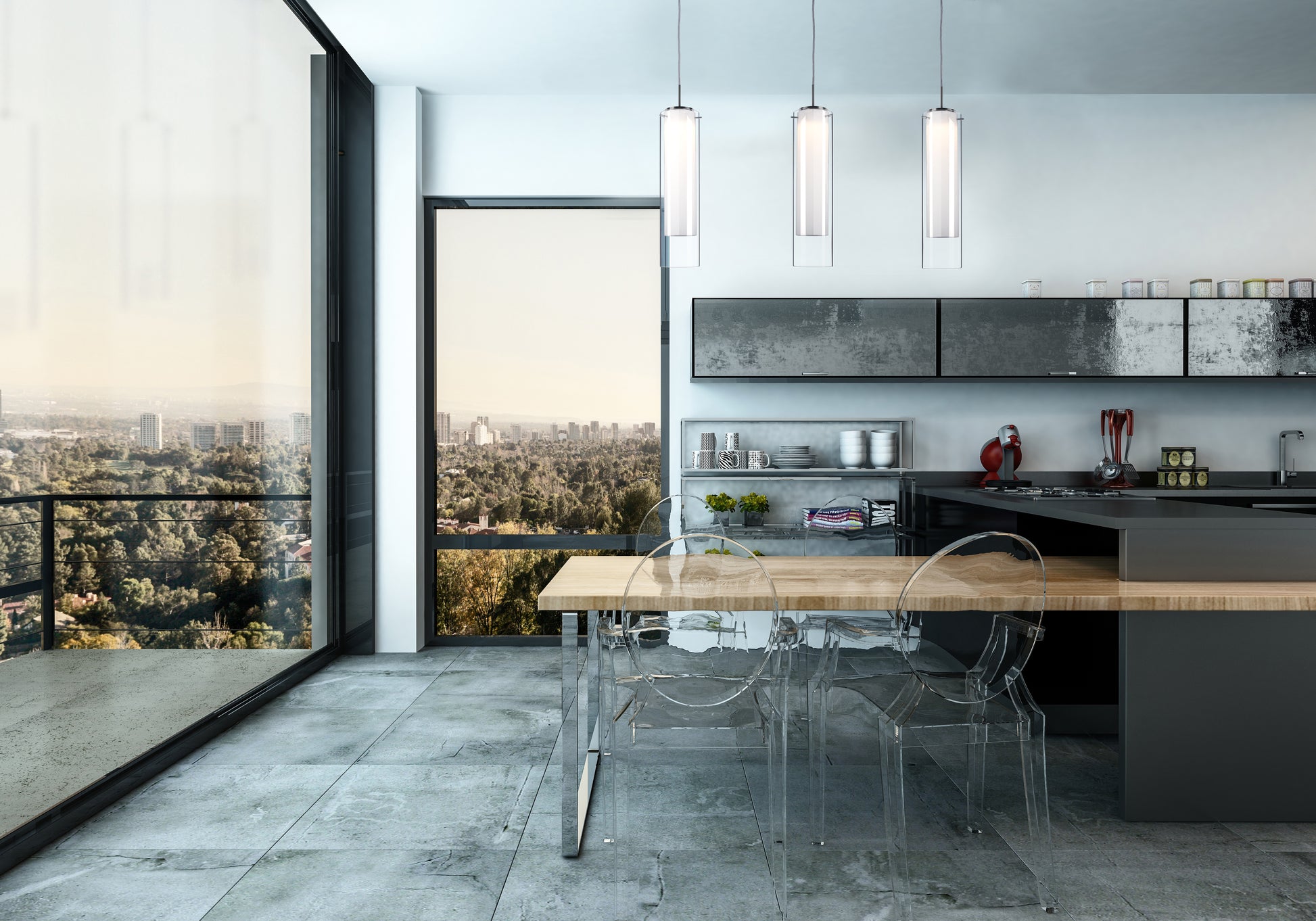 Verona 23-in Brushed Nickel LED Pendant