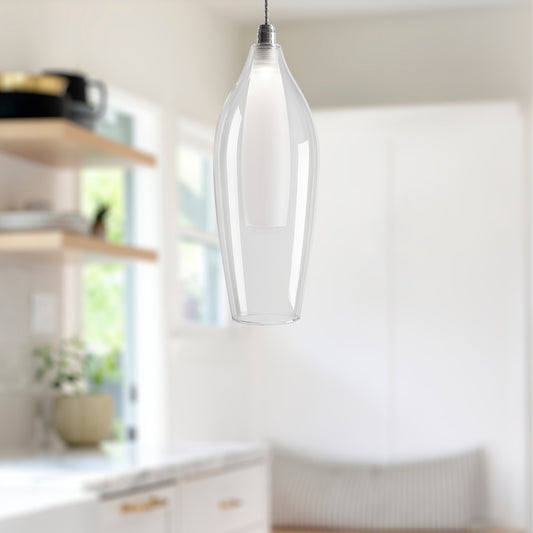 Victoria 4-in Chrome LED Pendant